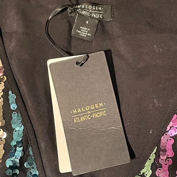 Halogen X Atlantic-Pacific Gold Pink Broadway Stripe Dress - Picture 11 of 11